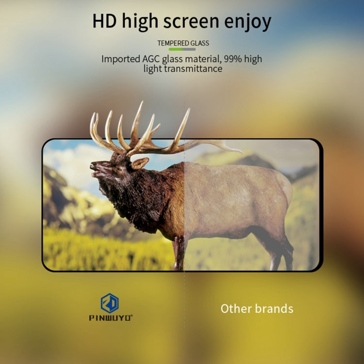 For Honor 300 PINWUYO 9H 2.5D Full Screen Tempered Glass Film - Black