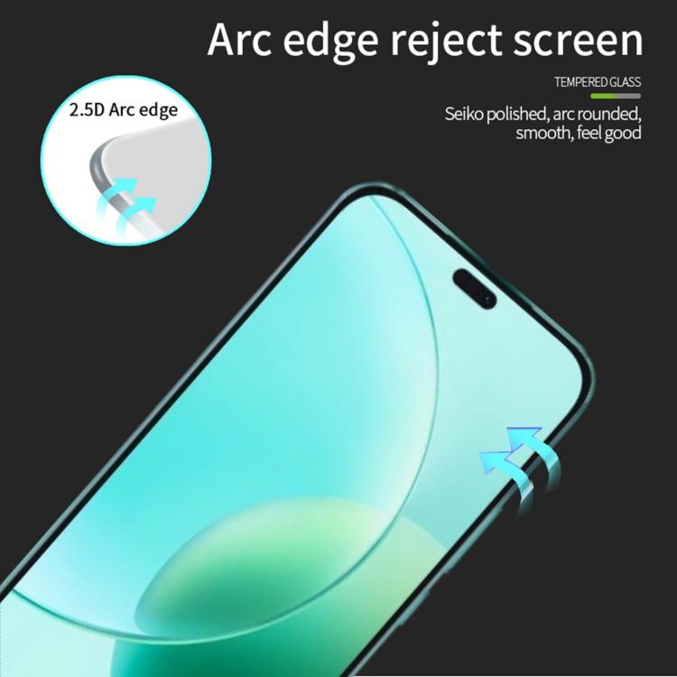 For Honor 400 Lite / X70i PINWUYO 9H 2.5D Full Screen Tempered Glass Film - Black