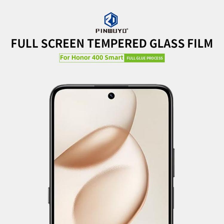 For Honor 400 Smart 5G PINWUYO 9H 2.5D Full Screen Tempered Glass Film - Black