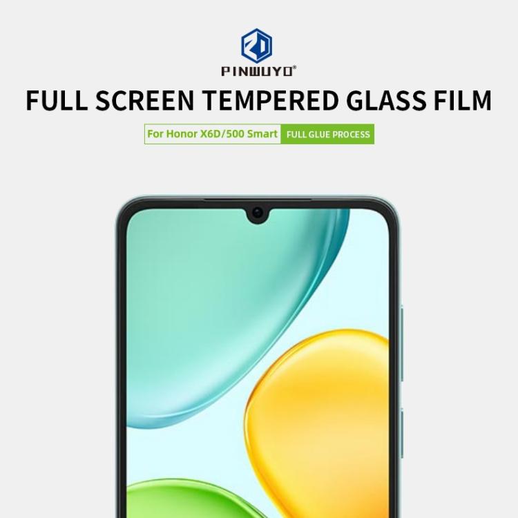 For Honor X6d / 500 Smart PINWUYO 9H 2.5D Full Screen Tempered Glass Film - Black