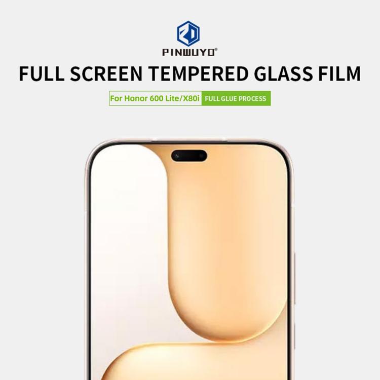 For Honor 600 Lite Global / X80i PINWUYO 9H 2.5D Full Screen Tempered Glass Film - Black