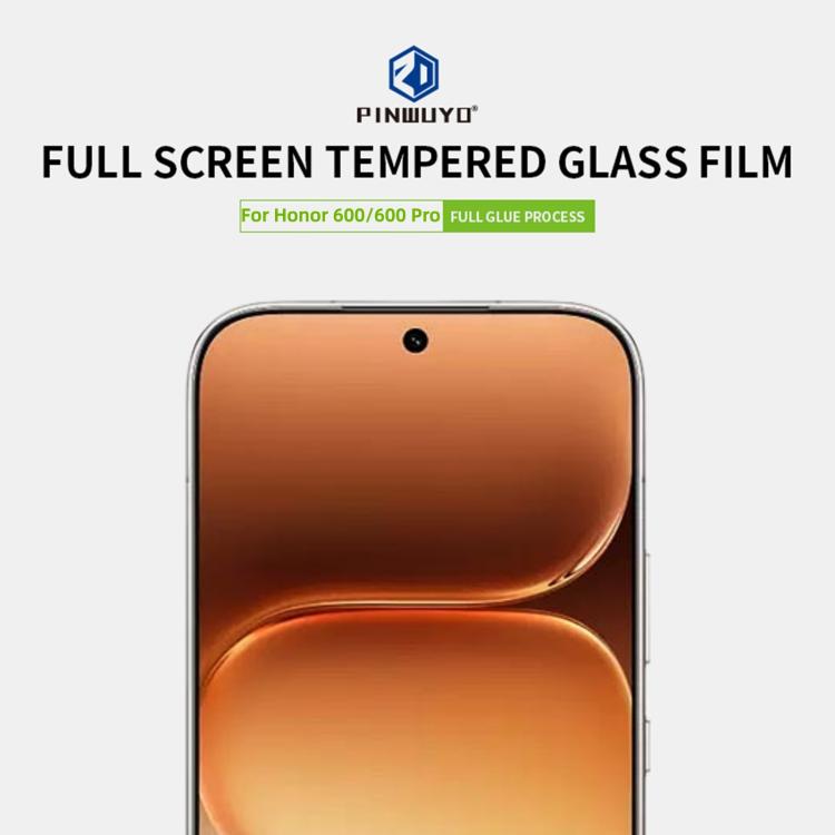 For Honor 600 / 600 Pro Global PINWUYO 9H 2.5D Full Screen Tempered Glass Film - Black