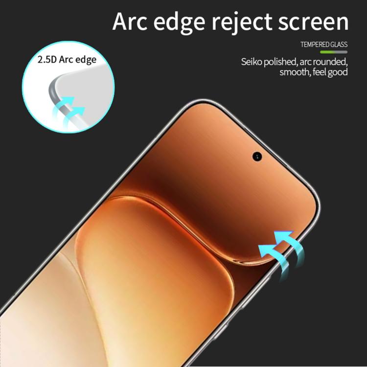 For Honor 600 / 600 Pro Global PINWUYO 9H 2.5D Full Screen Tempered Glass Film - Black