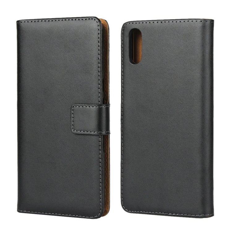 Leather Horizontal Flip Holster for Sony L3  ï¼Œ with Magnetic Clasp and Bracket and Card Slot and Wallet(Black)