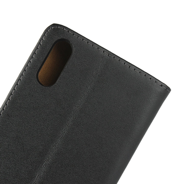 Leather Horizontal Flip Holster for Sony L3  ï¼Œ with Magnetic Clasp and Bracket and Card Slot and Wallet(Black)