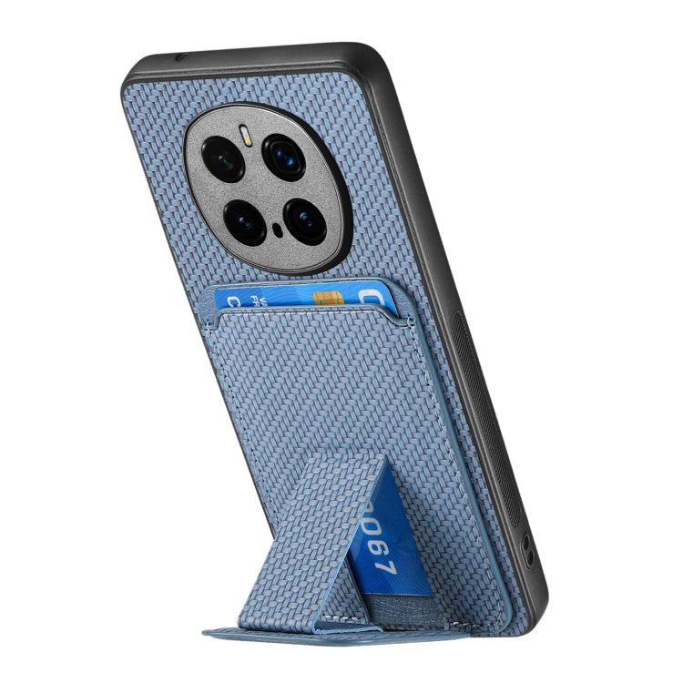 For Honor Magic7 Pro Carbon Fiber Card Bag Fold Stand Phone Case