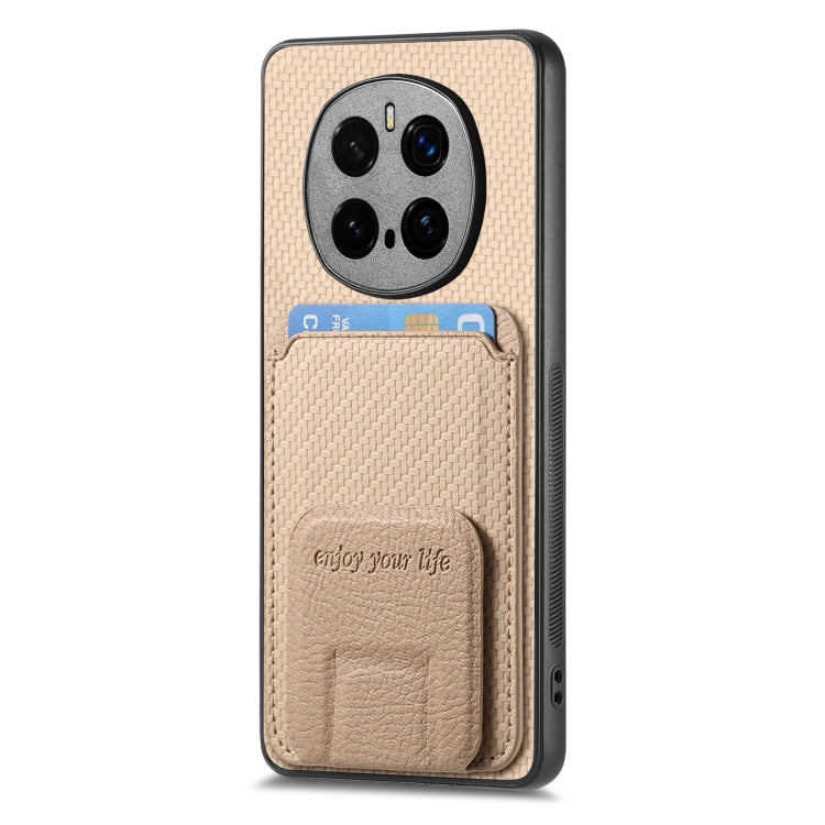 For Honor Magic7 Pro Carbon Fiber Card Bag Fold Stand Phone Case