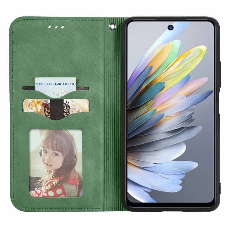 For ZTE Blade A75 4G Retro Skin Feel Magnetic Leather Phone Case