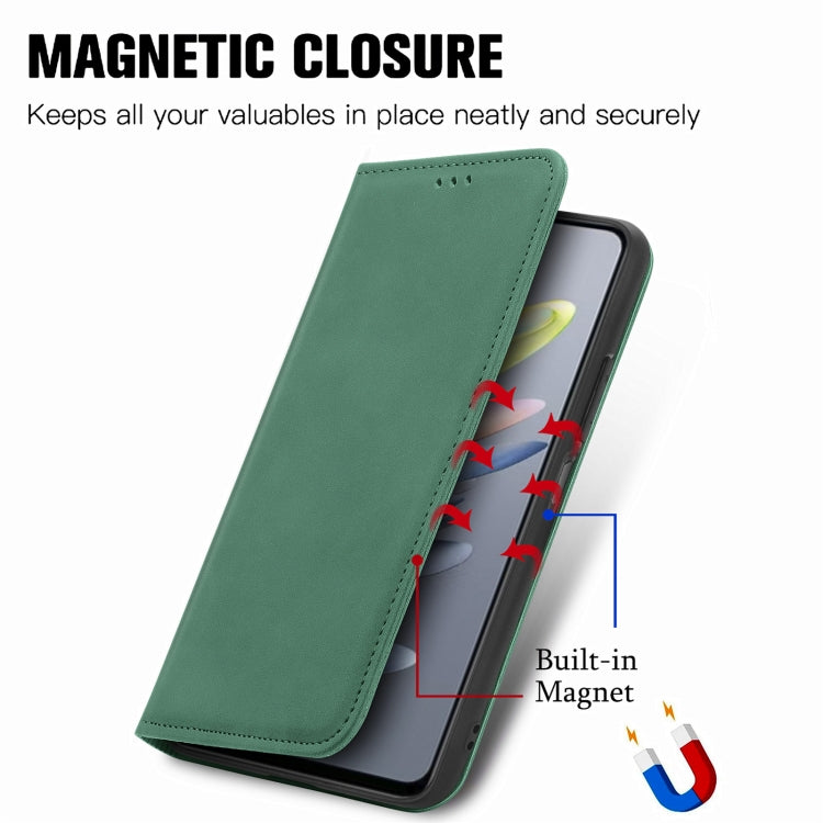 For ZTE Blade A75 4G Retro Skin Feel Magnetic Leather Phone Case