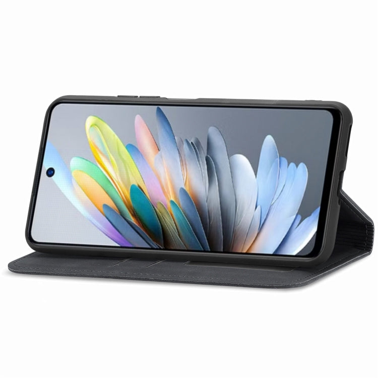 For ZTE Blade A75 4G Retro Skin Feel Magnetic Leather Phone Case