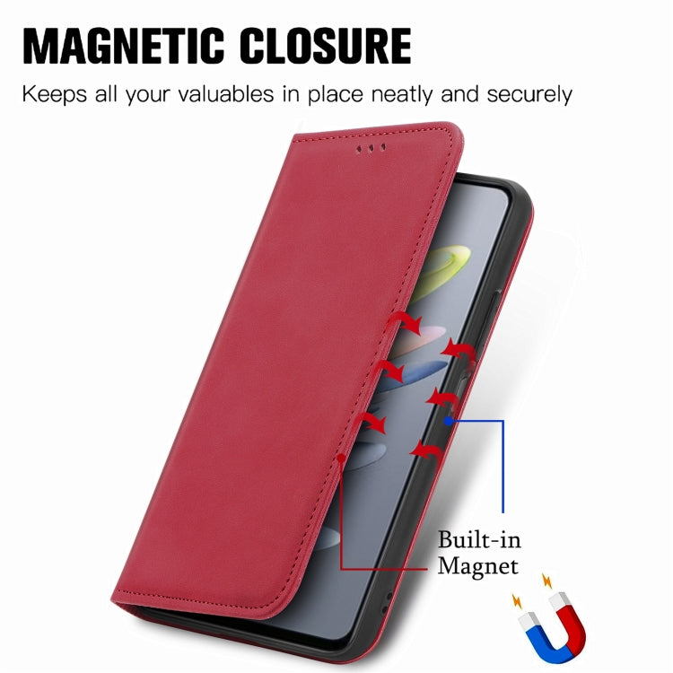 For ZTE Blade A75 4G Retro Skin Feel Magnetic Leather Phone Case