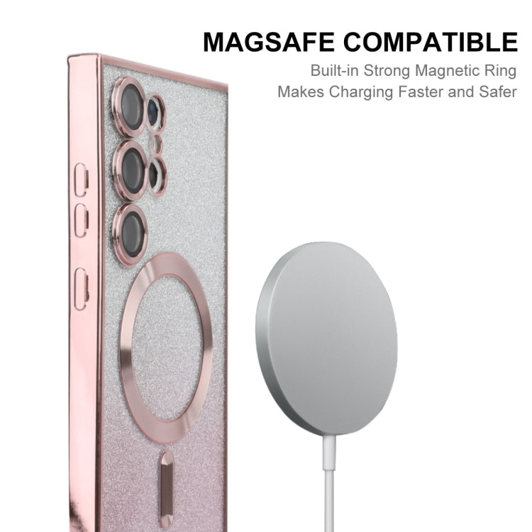 For Samsung Galaxy S25 Ultra 5G ENKAY Hat-Prince Magnetic Glitter Plated TPU Phone Case with Lens Film