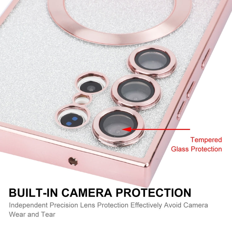 For Samsung Galaxy S25 Ultra 5G ENKAY Hat-Prince Magnetic Glitter Plated TPU Phone Case with Lens Film