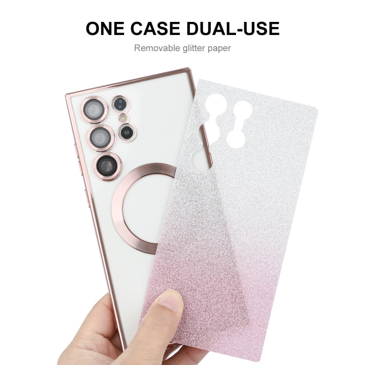 For Samsung Galaxy S25 Ultra 5G ENKAY Hat-Prince Magnetic Glitter Plated TPU Phone Case with Lens Film
