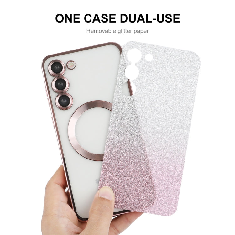 For Samsung Galaxy S25 5G ENKAY Hat-Prince Magnetic Glitter Plated TPU Phone Case with Lens Film