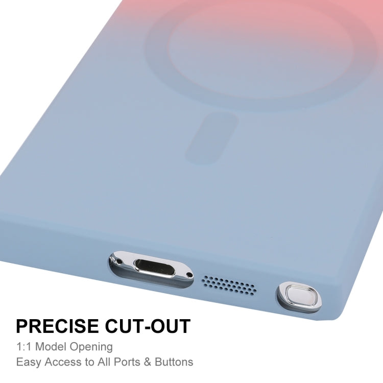 For Samsung Galaxy S25 Ultra 5G ENKAY Hat-Prince MagSafe Rainbow Gradient Silicone Phone Case with Lens Film