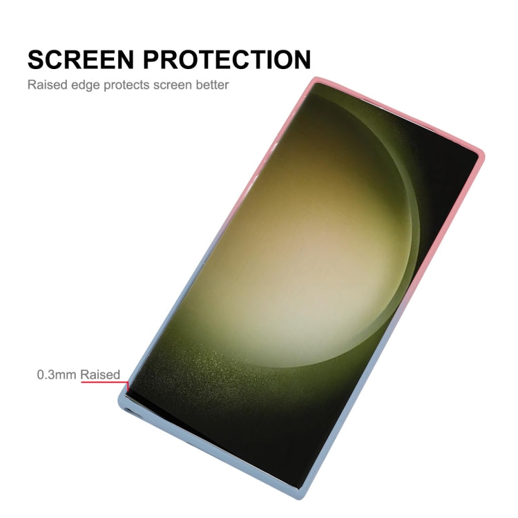 For Samsung Galaxy S25 Ultra 5G ENKAY Hat-Prince MagSafe Rainbow Gradient Silicone Phone Case with Lens Film