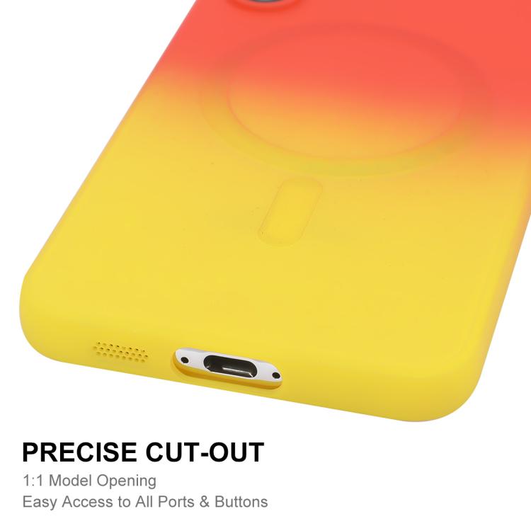 For Samsung Galaxy A25 ENKAY Hat-Prince MagSafe Rainbow Gradient Silicone Phone Case with Lens Film