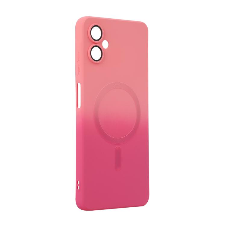 For Samsung Galaxy A06 4G / 5G ENKAY Hat-Prince MagSafe Rainbow Gradient Silicone Phone Case with Lens Film
