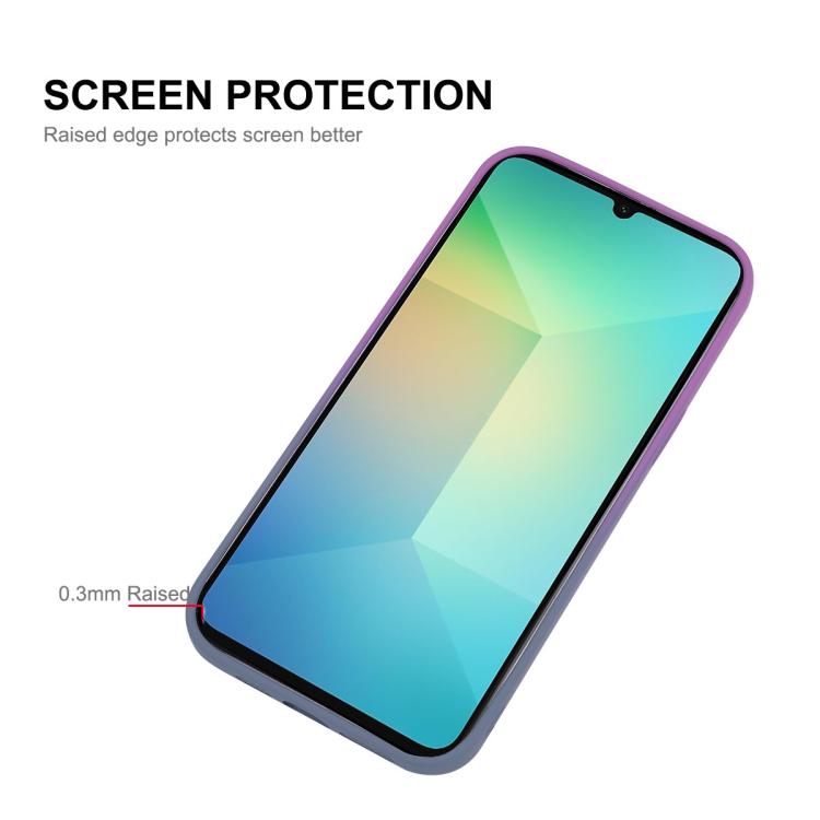 For Samsung Galaxy A06 4G / 5G ENKAY Hat-Prince MagSafe Rainbow Gradient Silicone Phone Case with Lens Film
