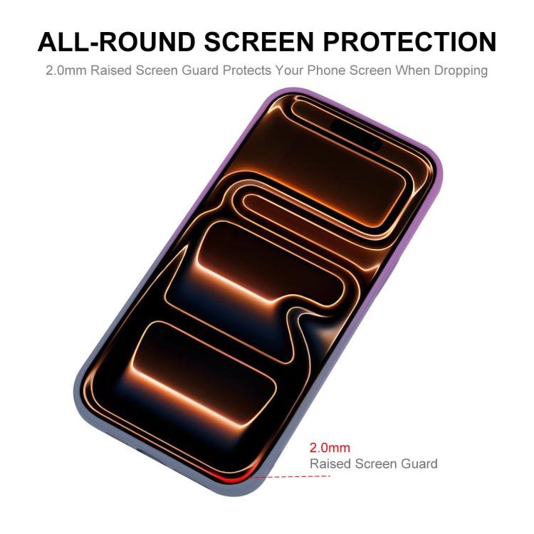 For iPhone 17 Pro Max ENKAY Hat-Prince MagSafe Rainbow Gradient Silicone Phone Case with Lens Film