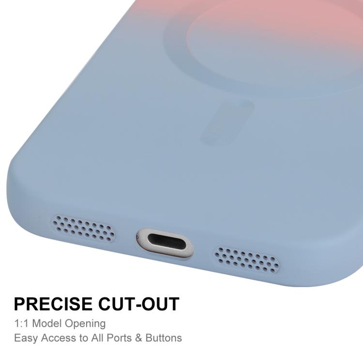 For iPhone 17 Pro ENKAY Hat-Prince MagSafe Rainbow Gradient Silicone Phone Case with Lens Film