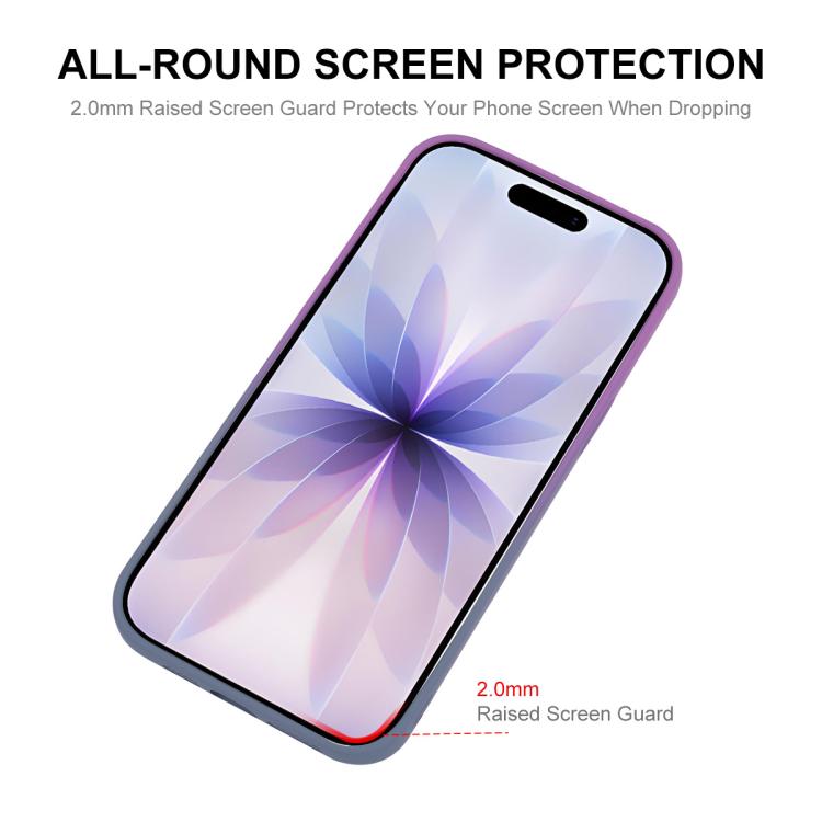 For iPhone 17 ENKAY Hat-Prince MagSafe Rainbow Gradient Silicone Phone Case with Lens Film