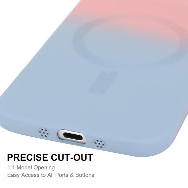 For iPhone Air ENKAY Hat-Prince MagSafe Rainbow Gradient Silicone Phone Case with Lens Film