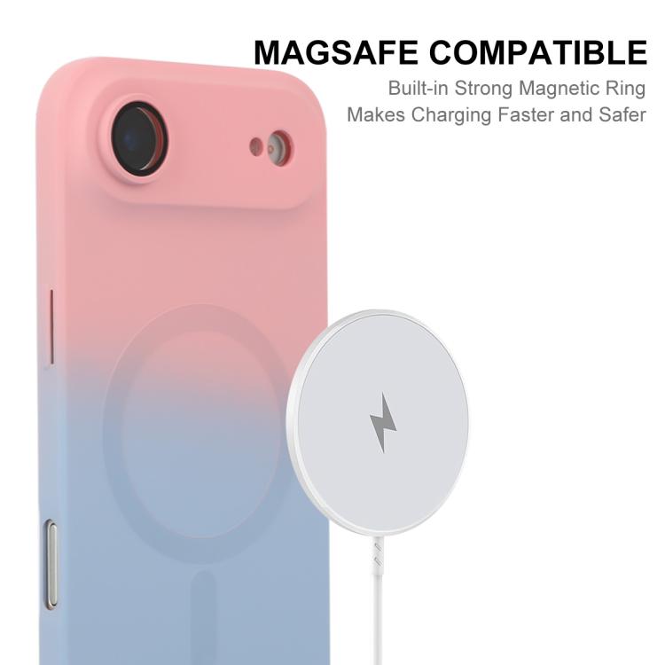 For iPhone Air ENKAY Hat-Prince MagSafe Rainbow Gradient Silicone Phone Case with Lens Film