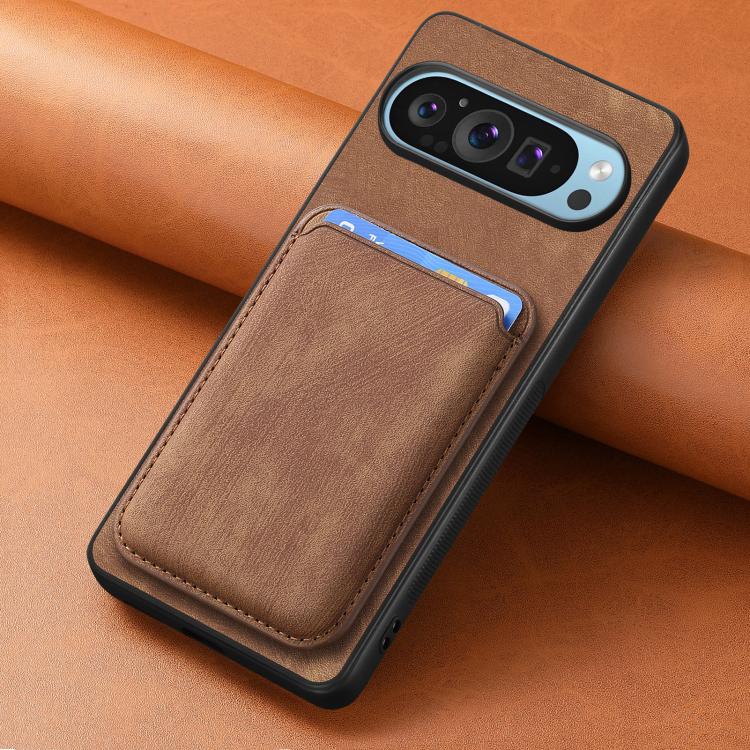 For Google Pixel 9/9 Pro Retro Leather Card Bag Magnetic Phone Case