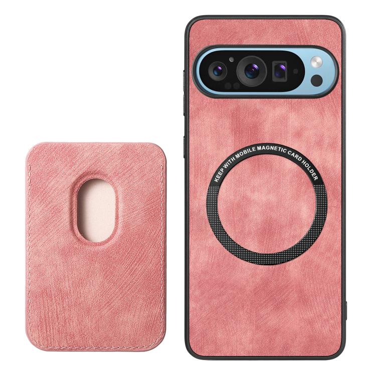 For Google Pixel 9 Pro XL Retro Leather Card Bag Magnetic Phone Case