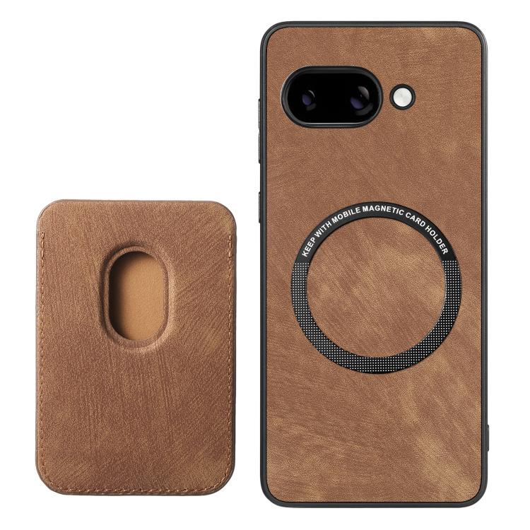 For Google Pixel 9A Retro Leather Card Bag Magnetic Phone Case