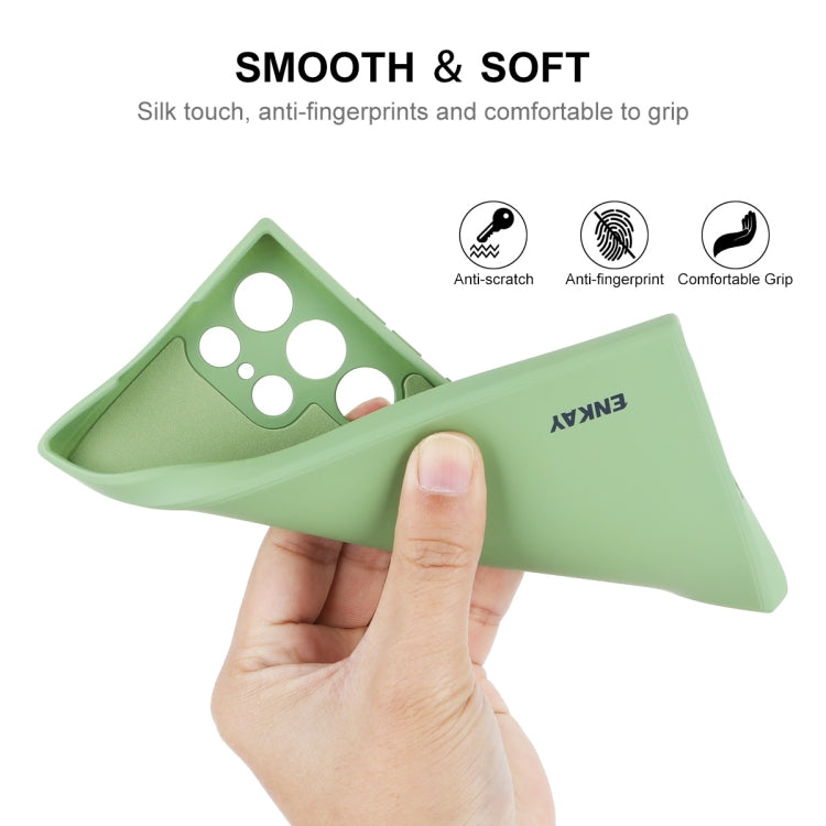 For Samsung Galaxy S25 Ultra 5G ENKAY Liquid Silicone Soft Shockproof Phone Case