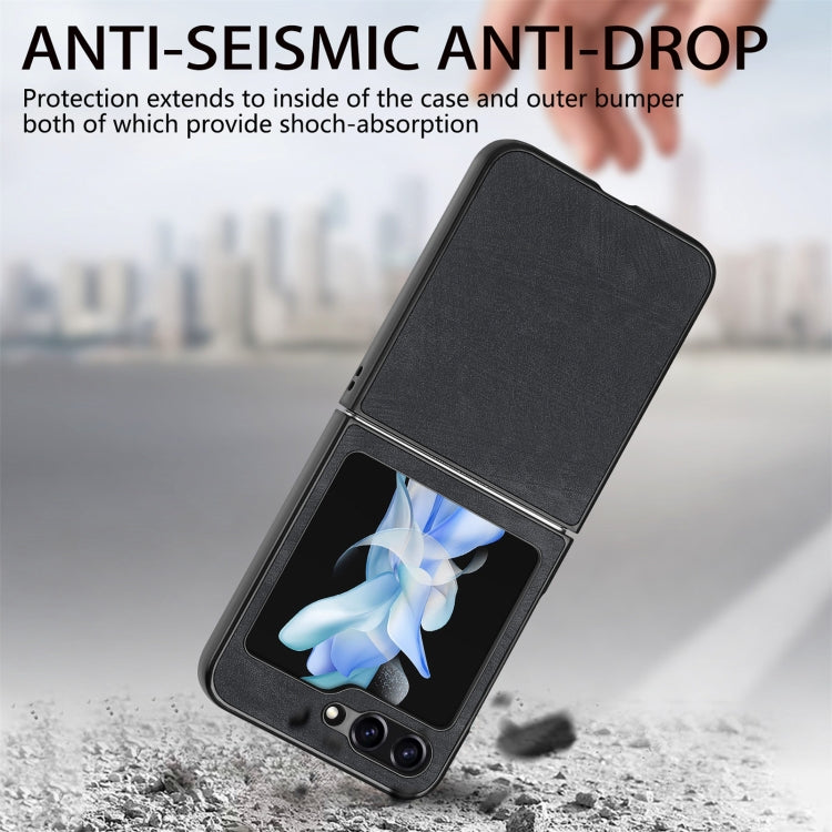 For Samsung Galaxy Z Flip6 / Flip7 FE Retro Leather Shockproof Phone Case