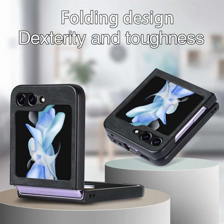 For Samsung Galaxy Z Flip6 / Flip7 FE Retro Leather Shockproof Phone Case