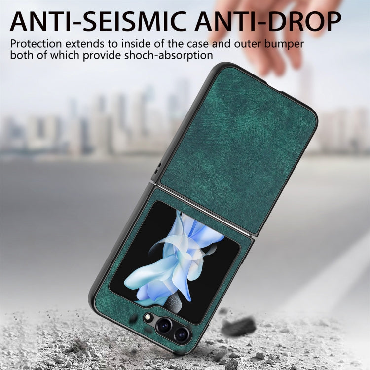 For Samsung Galaxy Z Flip6 / Flip7 FE Retro Leather Shockproof Phone Case