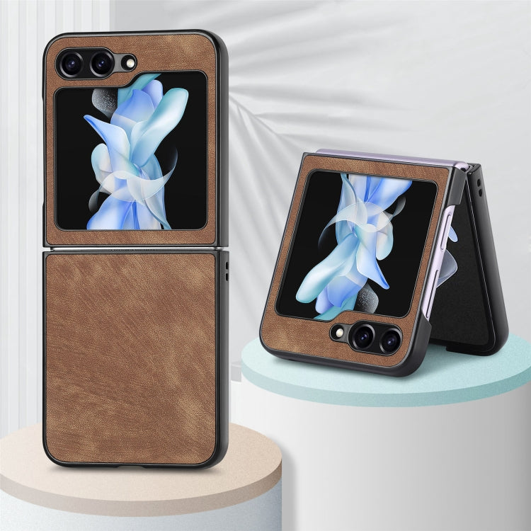 For Samsung Galaxy Z Flip6 / Flip7 FE Retro Leather Shockproof Phone Case