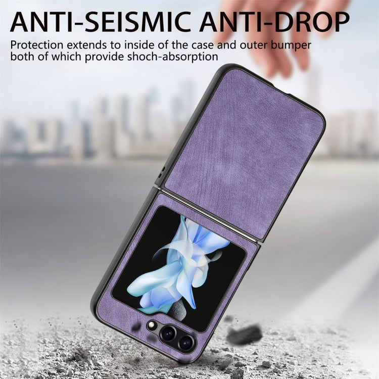 For Samsung Galaxy Z Flip6 / Flip7 FE Retro Leather Shockproof Phone Case