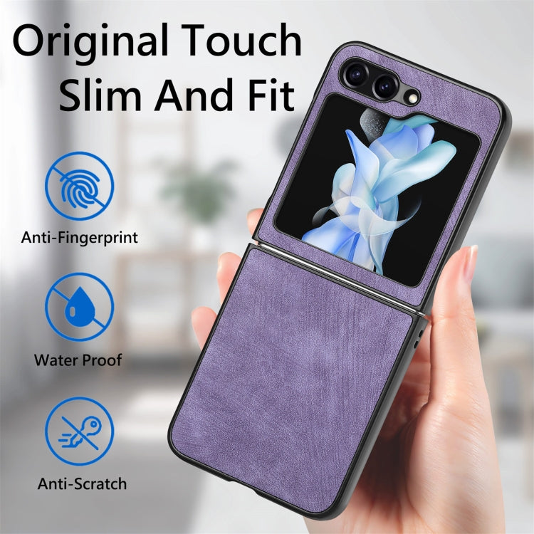 For Samsung Galaxy Z Flip6 / Flip7 FE Retro Leather Shockproof Phone Case