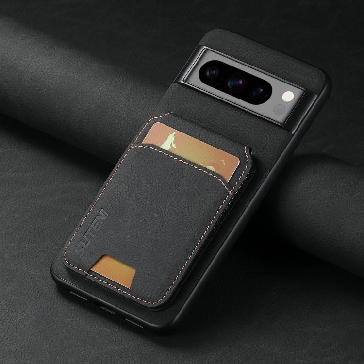 For Google Pixel 9 Suteni H02 Litchi Leather Card Wallet Stand Back Phone Case
