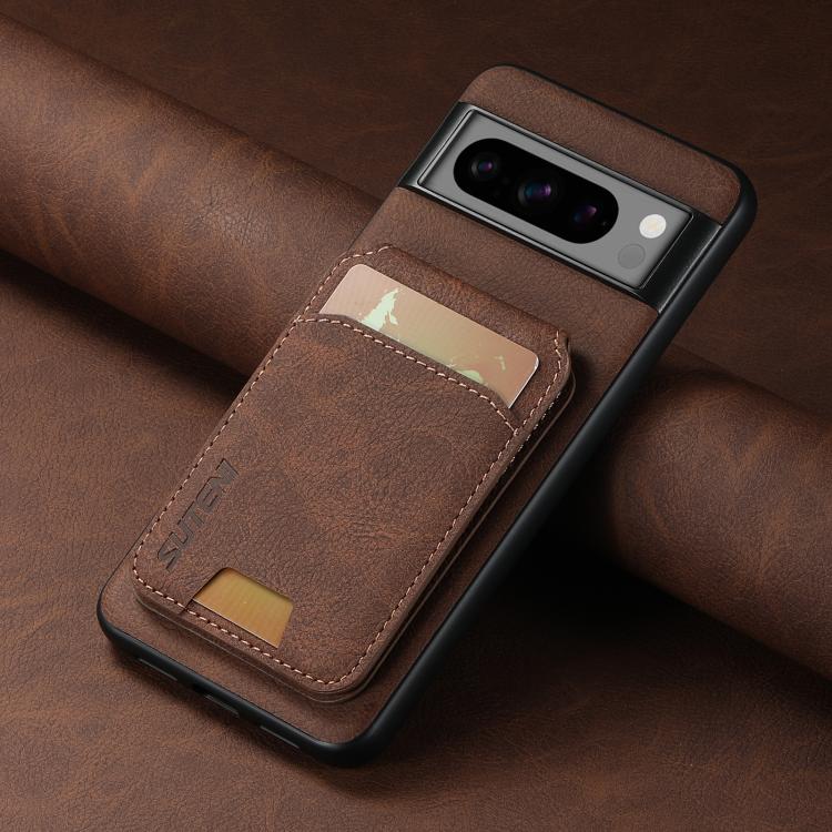 For Google Pixel 9 Suteni H02 Litchi Leather Card Wallet Stand Back Phone Case
