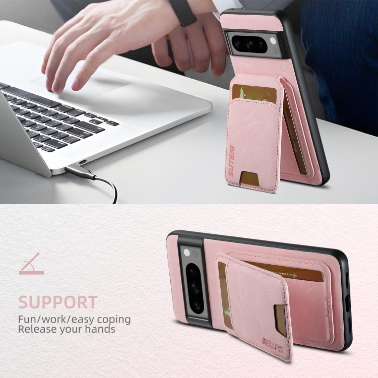 For Google Pixel 9 Suteni H02 Litchi Leather Card Wallet Stand Back Phone Case