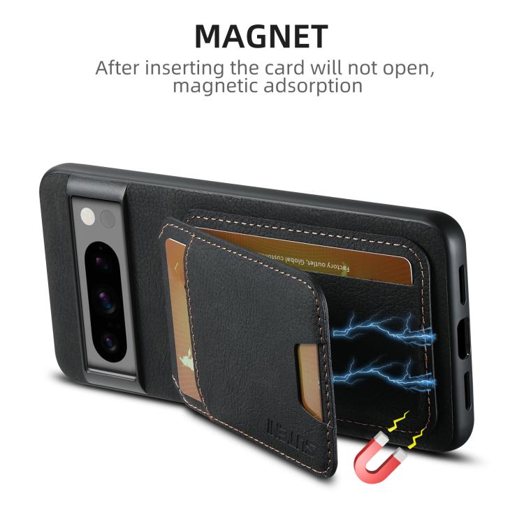 For Google Pixel 10 Pro XL Suteni H02 Litchi Leather Card Wallet Stand Back Phone Case