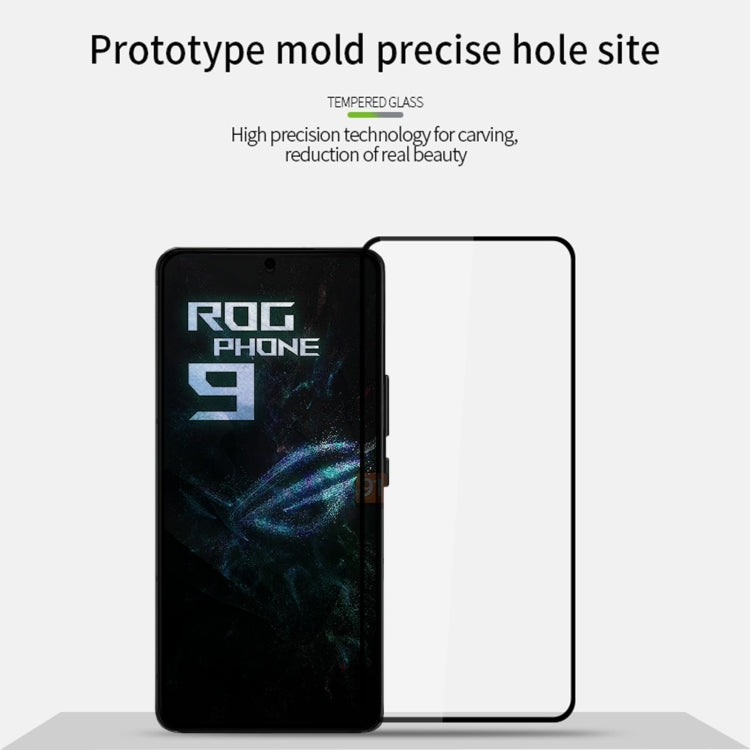 For ASUS ROG Phone 9 / 9 Pro / Zenfone 12 Ultra MOFI 9H 2.5D Full Screen Tempered Glass Film - Black