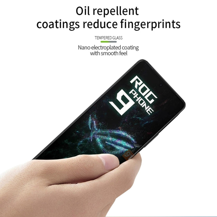 For ASUS ROG Phone 9 / 9 Pro / Zenfone 12 Ultra MOFI 9H 2.5D Full Screen Tempered Glass Film - Black