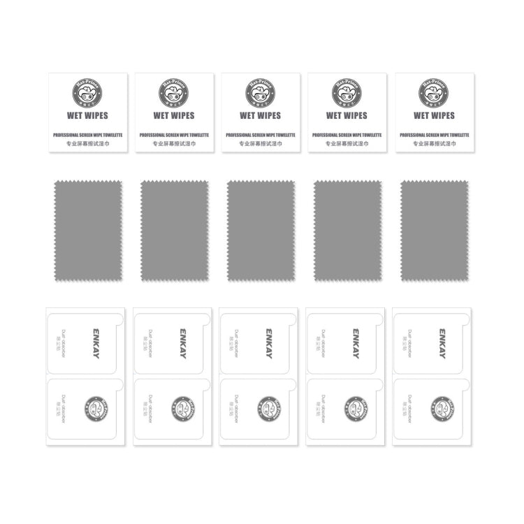 For Huawei Enjoy 60 5pcs ENKAY 9H Big Arc Edge High Aluminum-silicon Tempered Glass Film