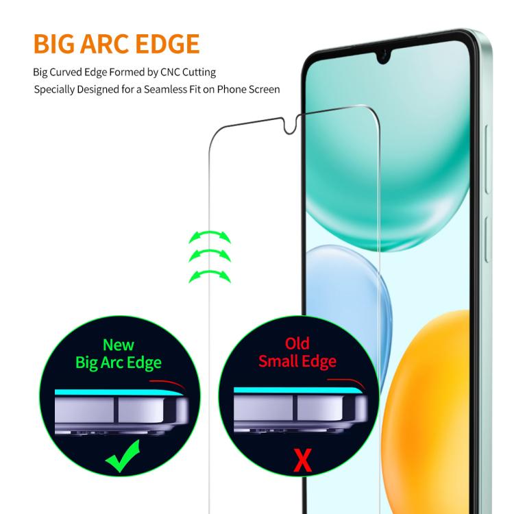 For Honor X6d 5G ENKAY 9H Big Arc Edge High Aluminum-silicon Tempered Glass Film