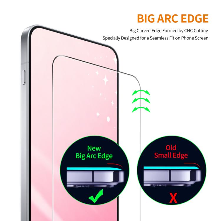For OPPO Reno15 Pro Max Global 2pcs ENKAY 9H Big Arc Edge High Aluminum-silicon Tempered Glass Film