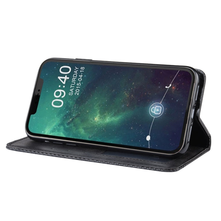 For iPhone 11 Magnetic Buckle Retro Crazy Horse Texture Horizontal Flip Leather Case