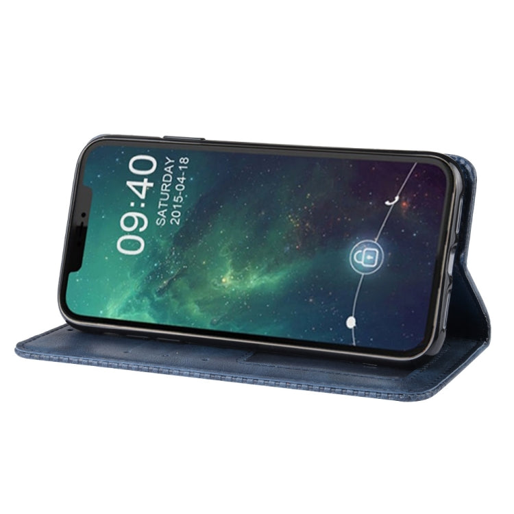 For iPhone 11 Magnetic Buckle Retro Crazy Horse Texture Horizontal Flip Leather Case